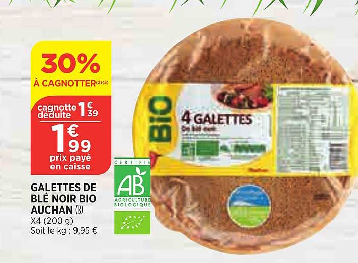 Galettes De Blé Noir Bio Auchan