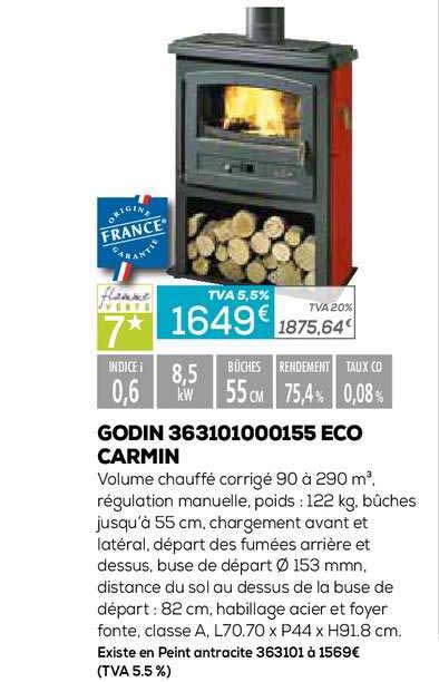 Godin 363101000155 Eco Carmin