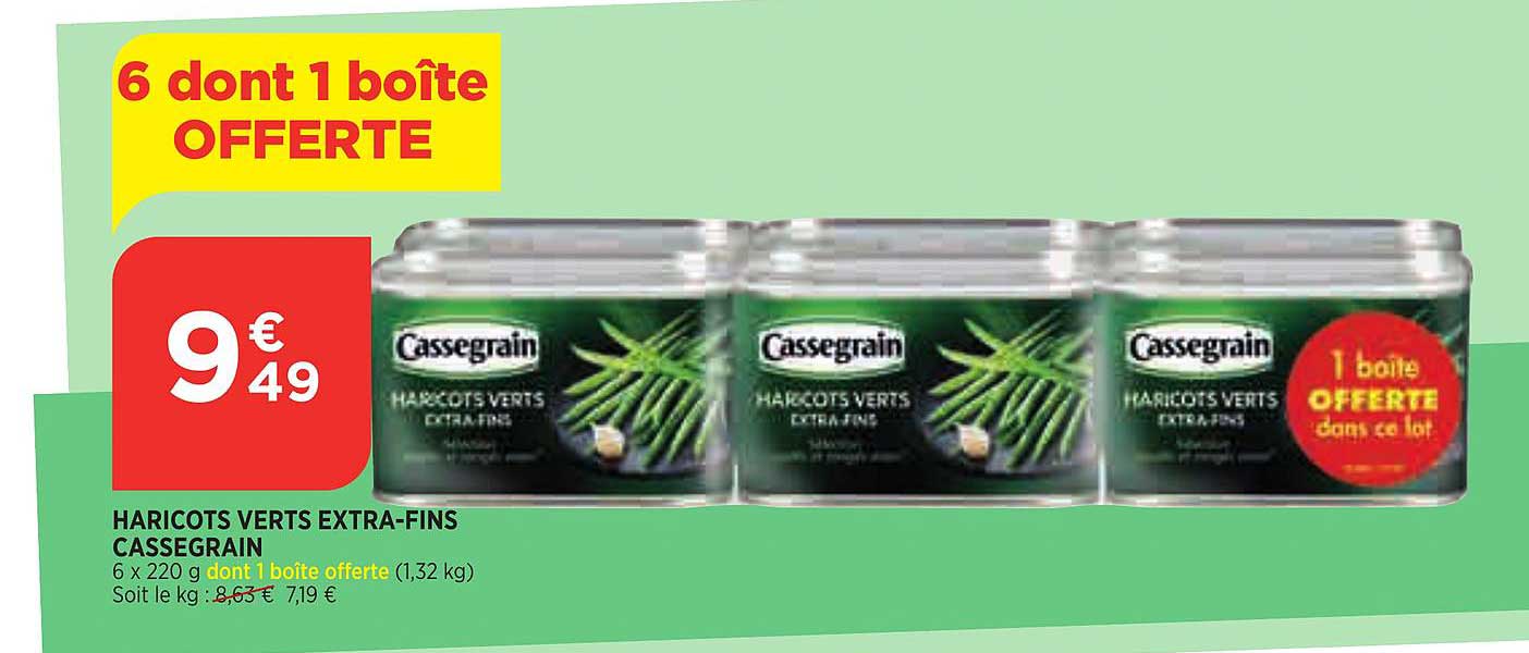 haricots verts extra-fins cassegrain