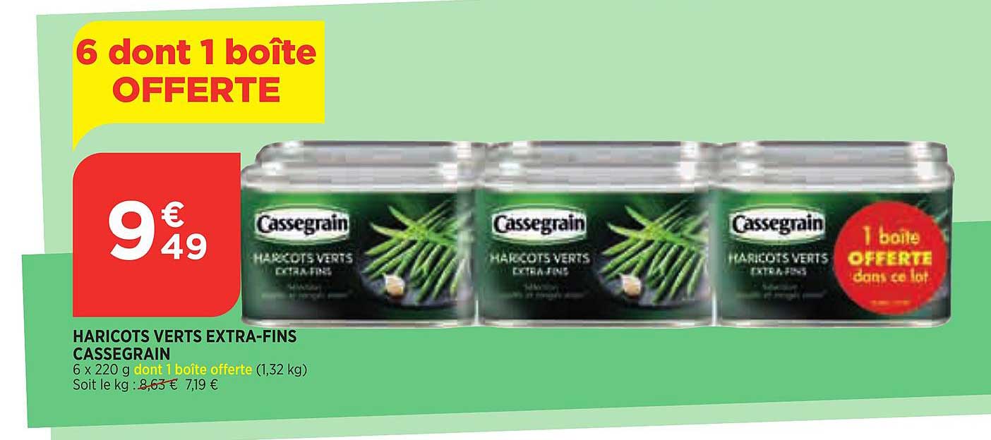 haricots verts extra-fins cassegrains