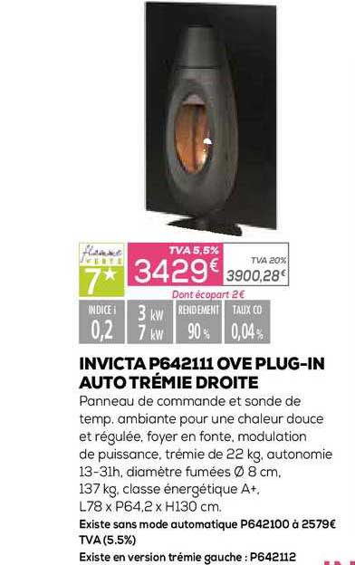 invicta ove plug-in auto trémie droite