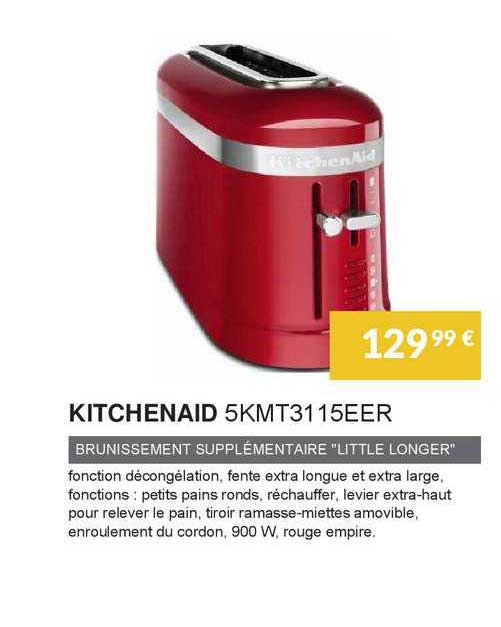 kitchenaid brunissement supplémentaire "little longer"