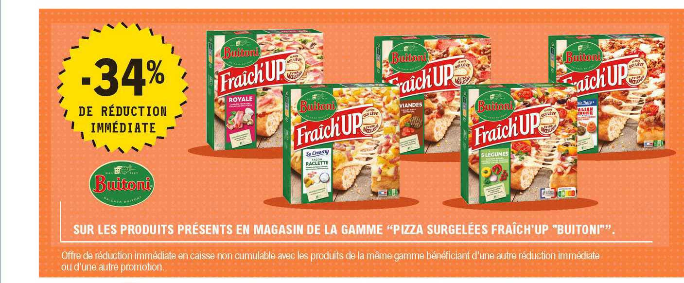 la gamme "pizza surgelées fraîch'up buitoni"
