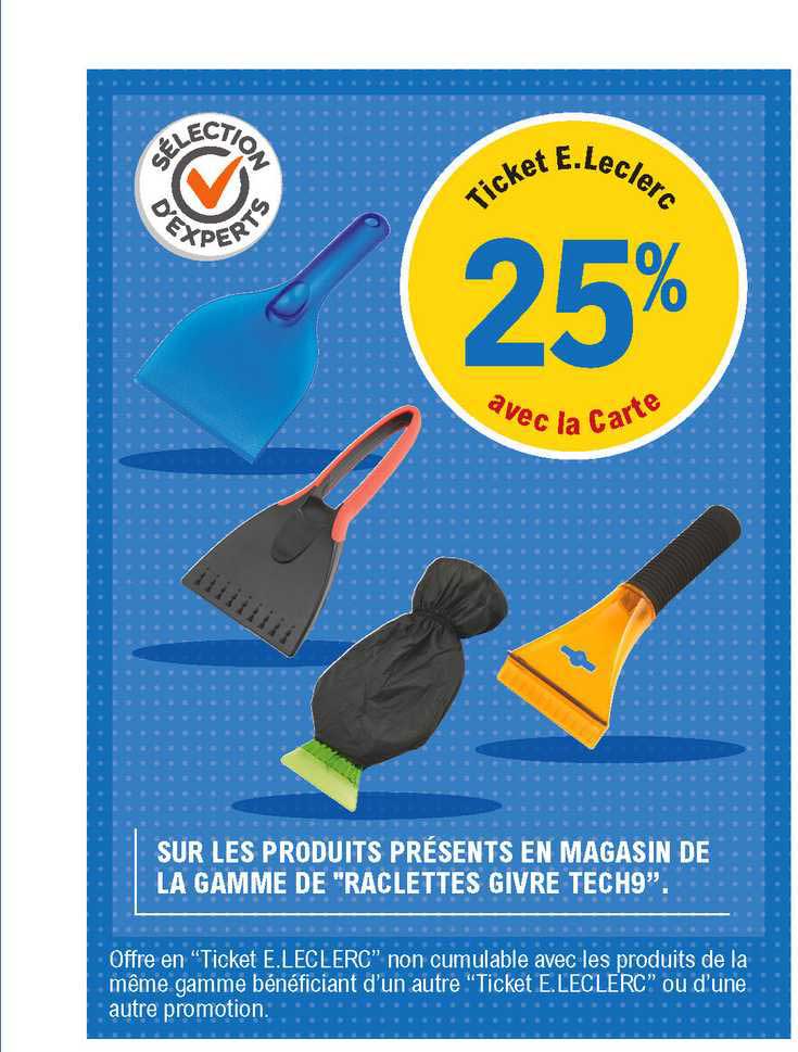 la gamme de "raclettes givre tech9"