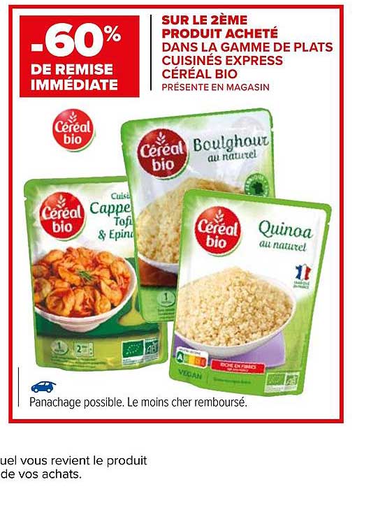 La Gamme De Plats Cuisinés Express Céréal Bio
