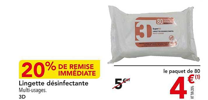 lingette désinfectante 3d