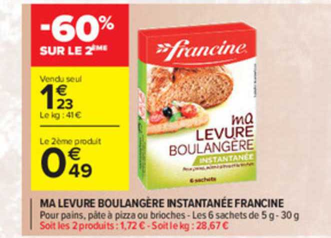 ma levure boulangère instantanée francine