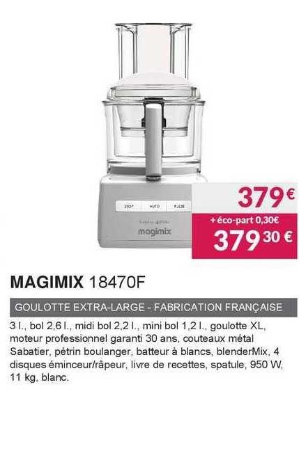 magimix : goulotte extra-large - fabrication française