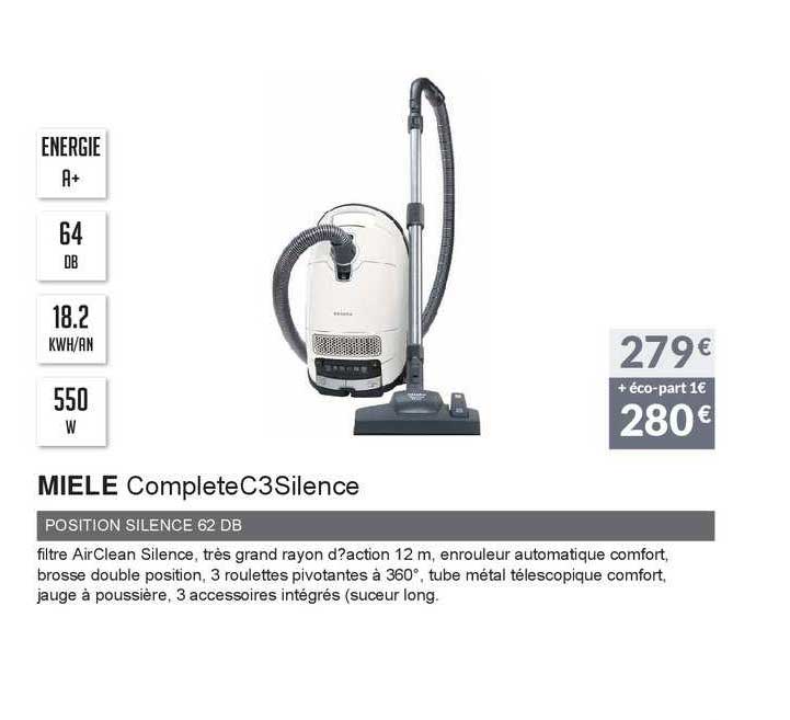 miele complet c3 silence position silence 62 db
