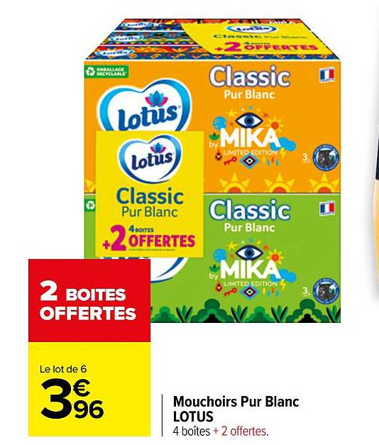 Mouchoirs Pur Blanc Lotus