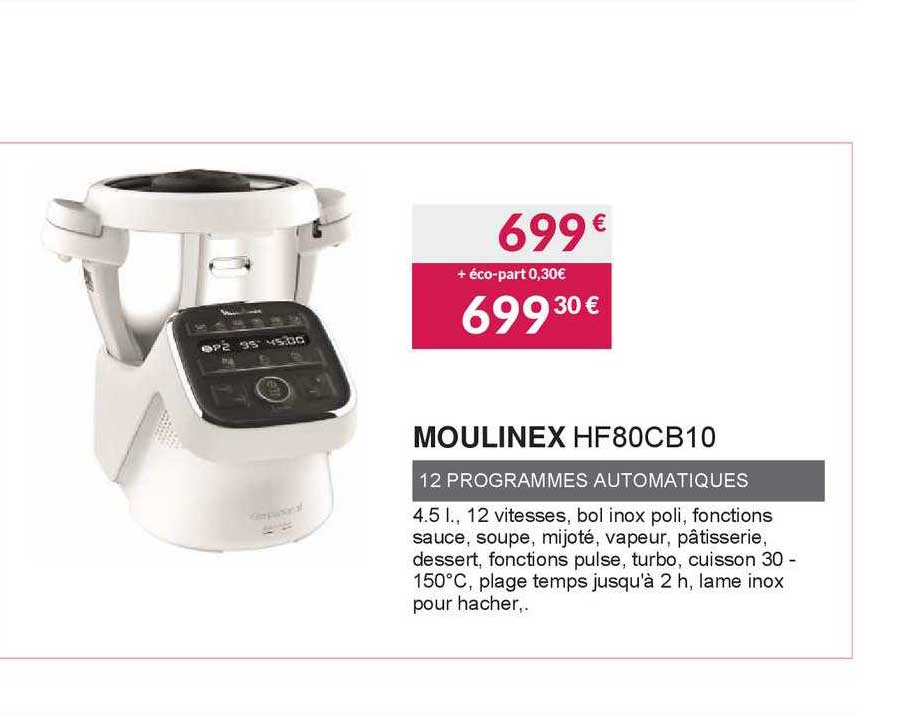moulinex 12 programmes automatiques