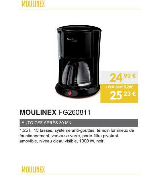 moulinex auto off après 30 mn