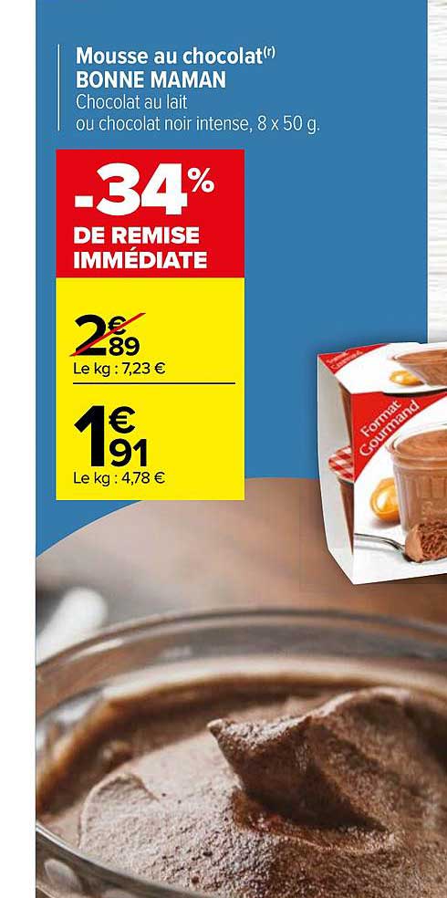 mousse au chocolat bonne maman