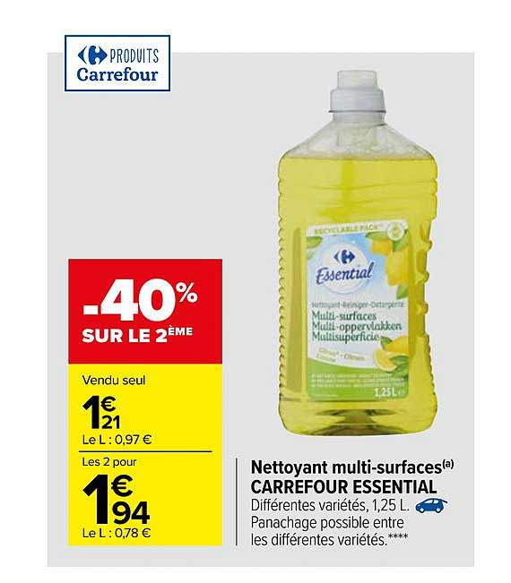 nettoyant multi-surfaces carrefour essential