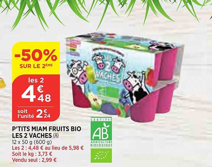p'tits miam fruits bio les 2 vaches