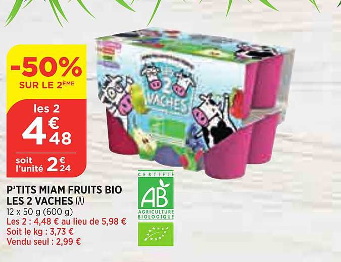 p'tits miam fruits bio les 2 vaches