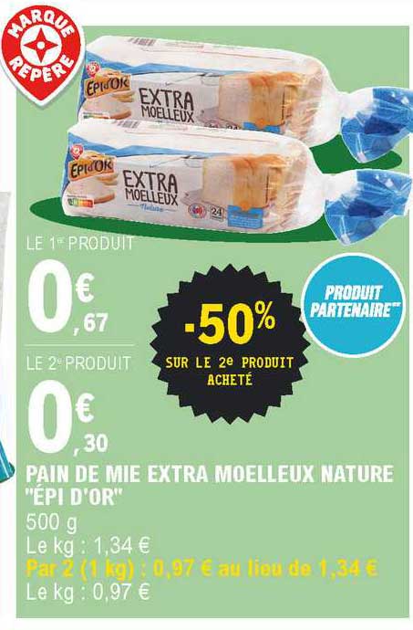 pain de mie extra moelleux nature "épi d'or"