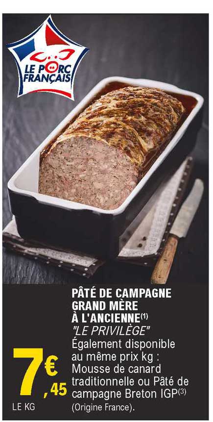 pâté de campagne grand mère à l'ancienne "le privilège"