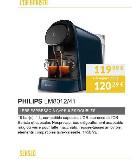 philips 1ère espresso à capsules doubles
