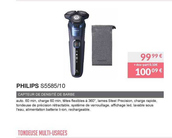 philips capteur de densité de  barbe