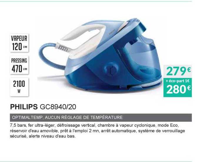 philips optimal temp, aucun réglage de température