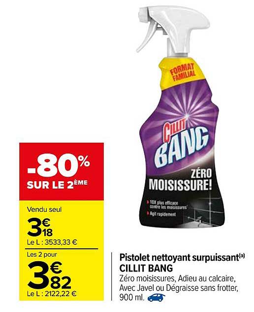 pistolet nettoyant surpuissant cillit bang