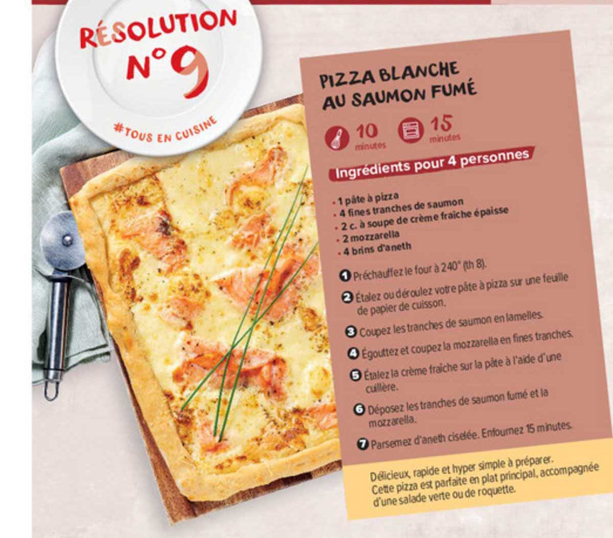 Pizza Blanche Au Saumon Fumé