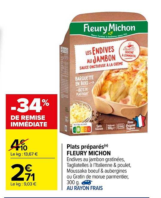 plats préparés fleury michon