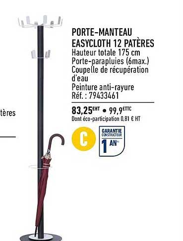 porte-manteau easycloth 12 patères