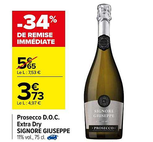 prosecco d.o.c. extra dry signore giuseppe