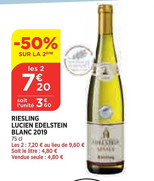 riesling lucien edelstein blanc 2019