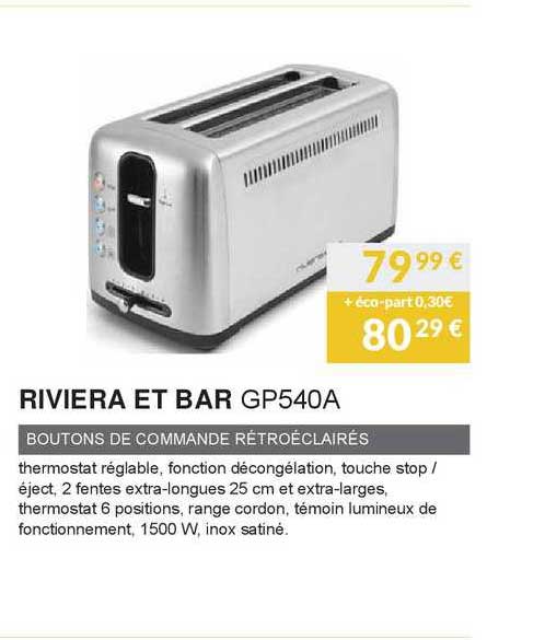 Riviera Et  Bar Boutons De Commande Rétroéclairés