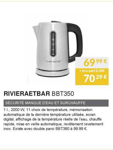 riviera et bar sécurité manque d'eau et surchauffe