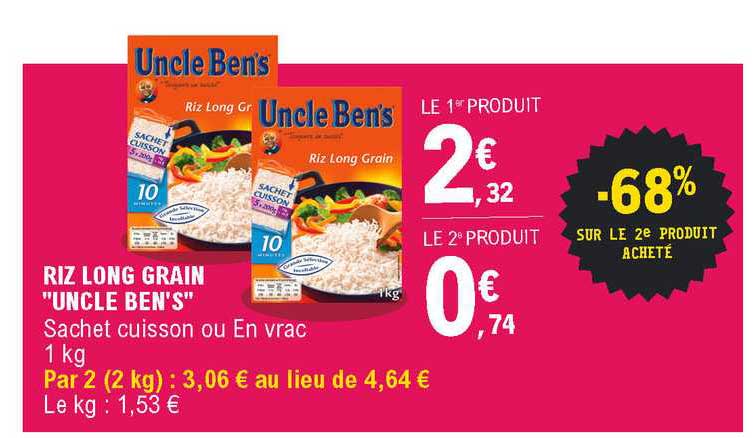 riz long grain "uncle ben's"