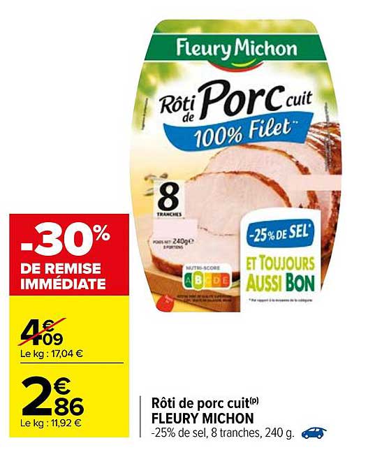 rôti de porc cuit fleury michon