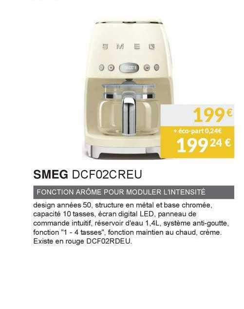 smeg fonction arôme pour moduler l'intensité