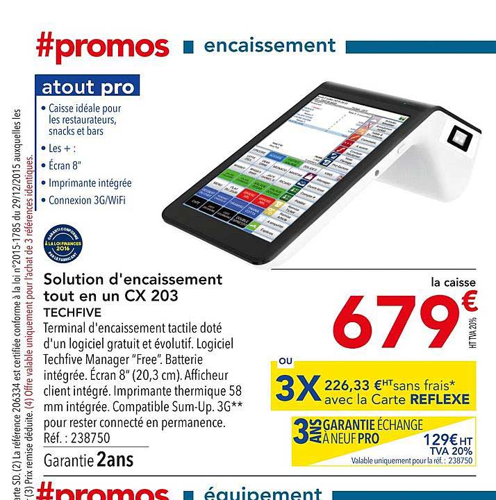 Solution D'encaissement Tout En Un Cx 203 Techfive