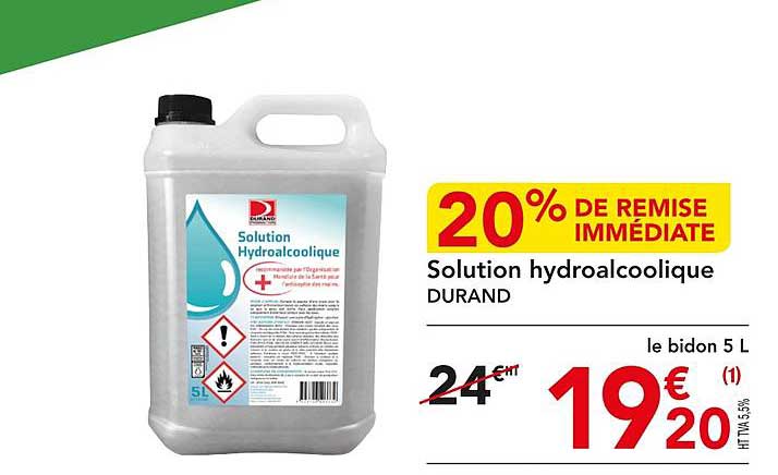 solution hydroalcoolique durand