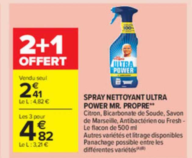 spray nettoyant ultra power mr. propre