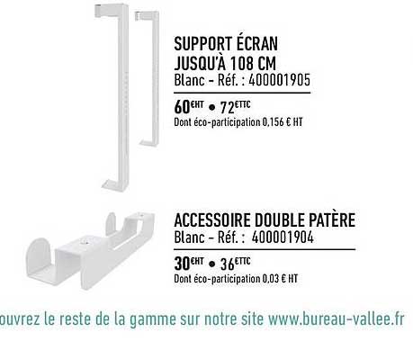 Support écran, Accessoire Double Patère