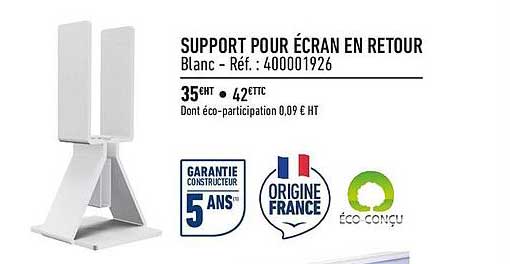 support pour écran en retour