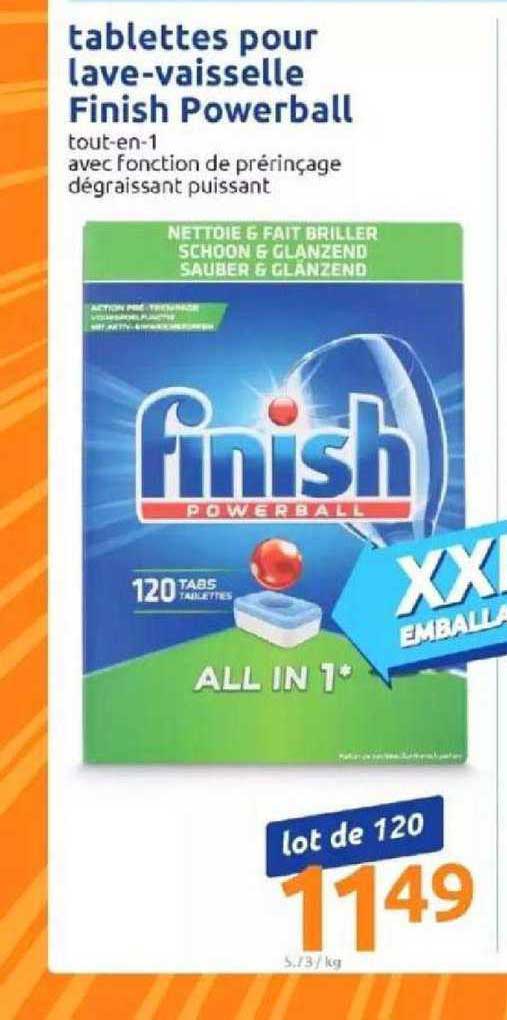 tablettes pour lave-vaisselle finish powerball