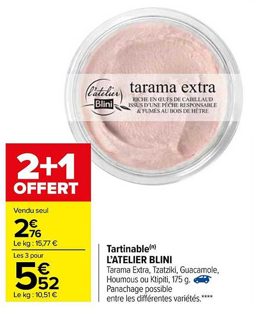 tartinable l'atelier blini