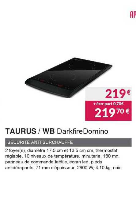 Taurus - Wb Darkfire Domino Sécurité Anti Surchaffe