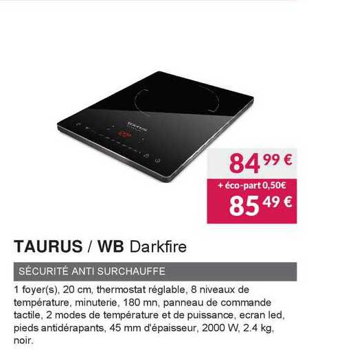taurus - wb darkfire sécurité anti surchauffe