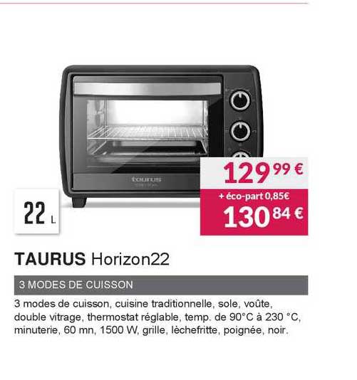 taurus 3 modes de cuisson
