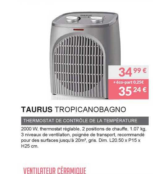 Taurus Tropicanobagno Thermostat De Contrôle De La Température