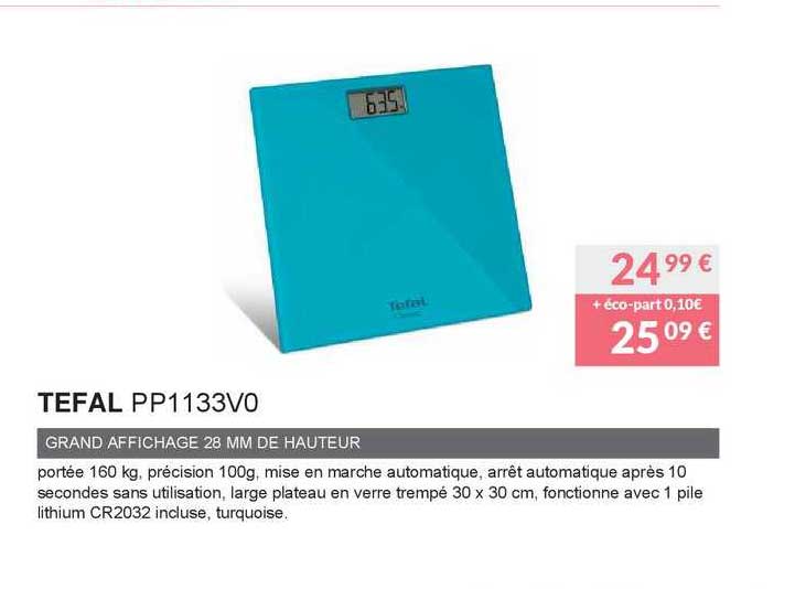 tefal grand affichage 28 mm de hauteur