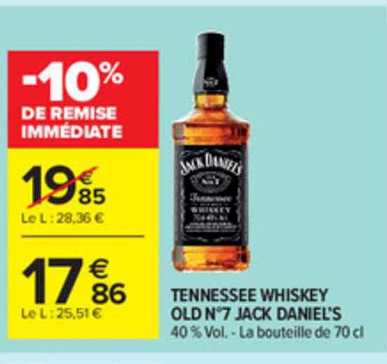 tennessee whiskey old n°7 jack daniel's