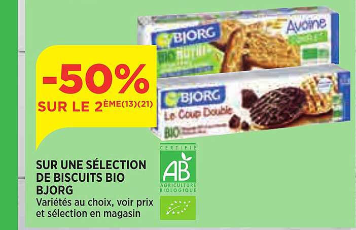 une sélection de biscuits bio bjorg